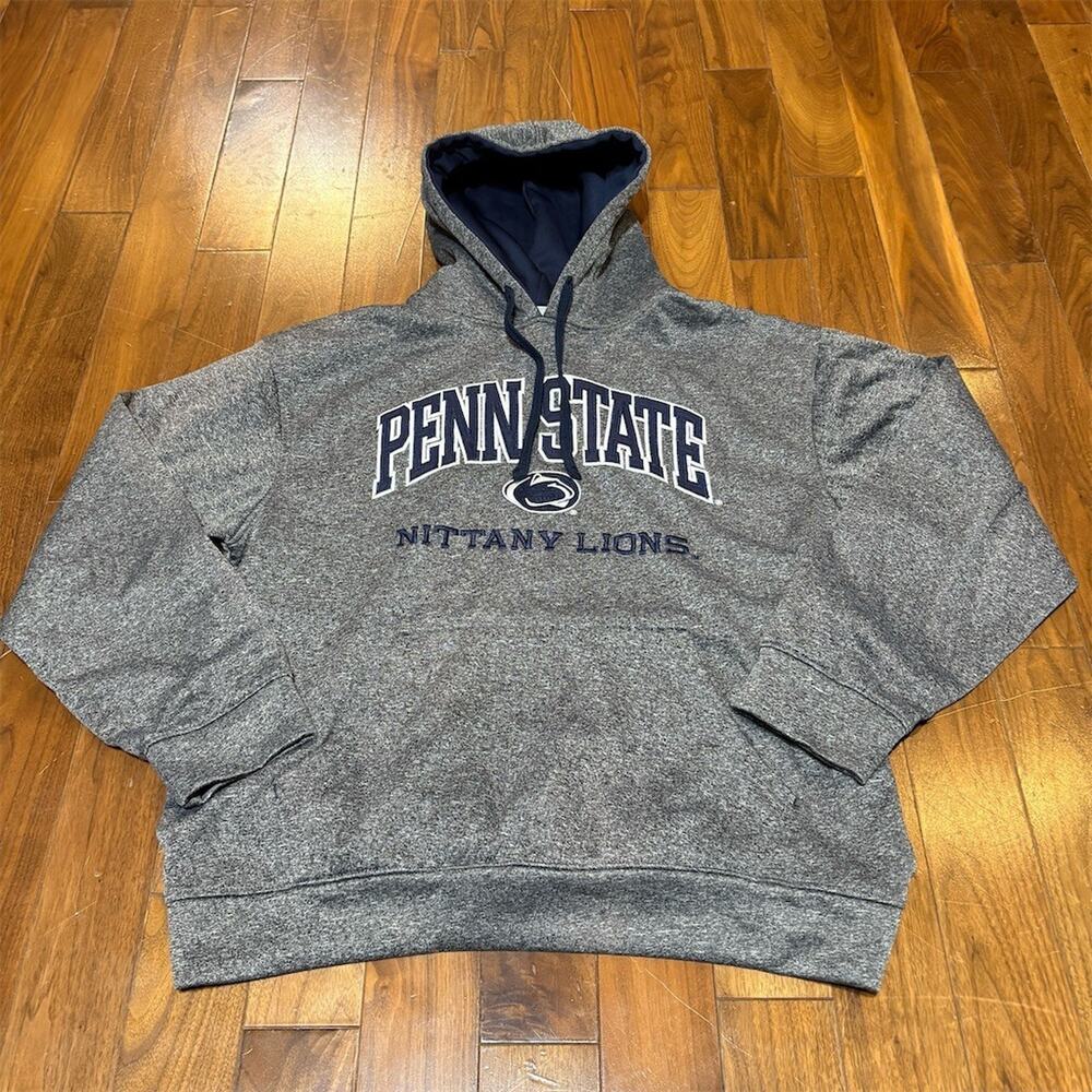 Penn State Nittany Lions Pullover Hoodie Men's L Heather Gray